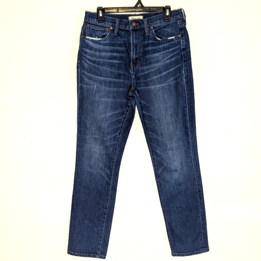 Madewell Jeans Womens 28 The High Rise Slim Boy Jean Dark Wash Denim
